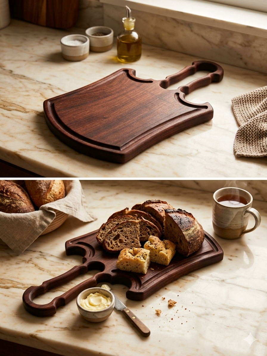 Handcrafted African Padauk Cutting, Charcuterie & Serving Board