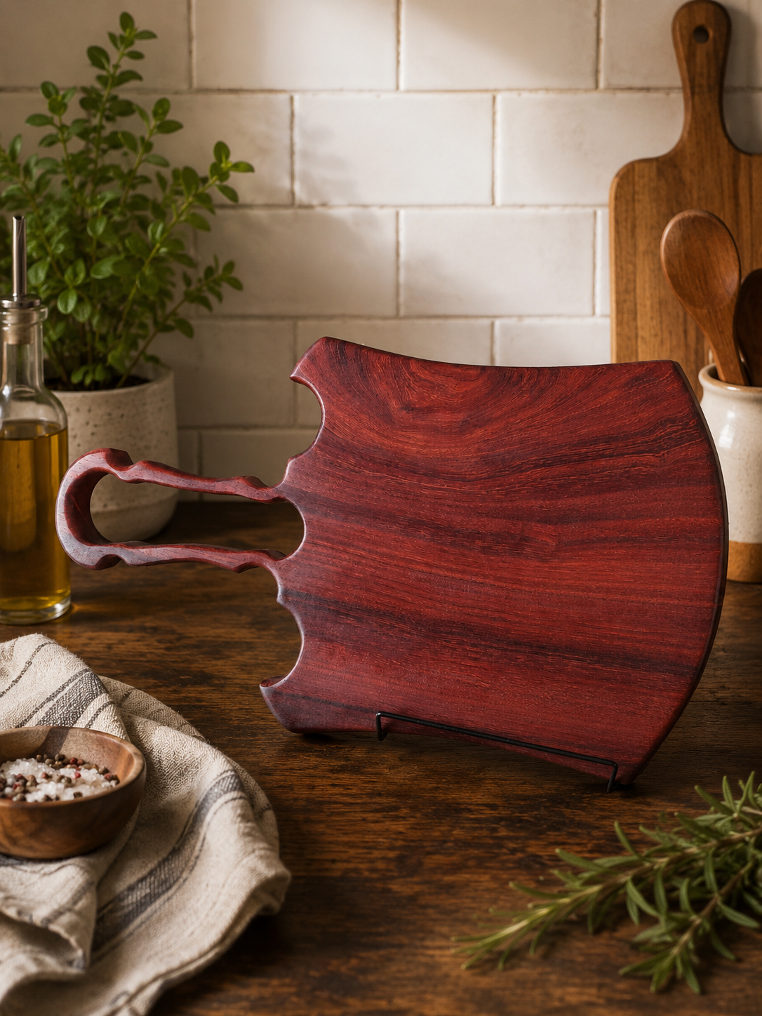 Handcrafted African Padauk Cutting, Charcuterie & Serving Board