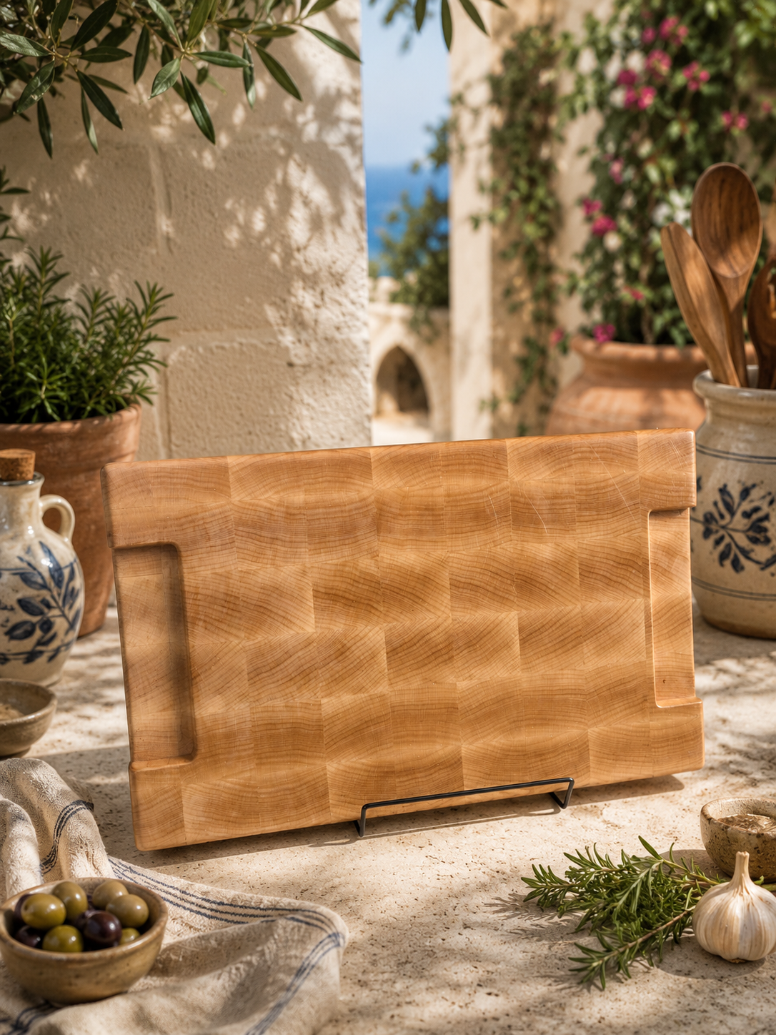 Handcrafted Ash End Grain Butcher Block Cutting Board