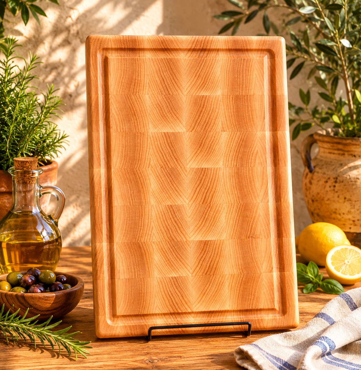 Handcrafted Ash End Grain Butcher Block Cutting Board