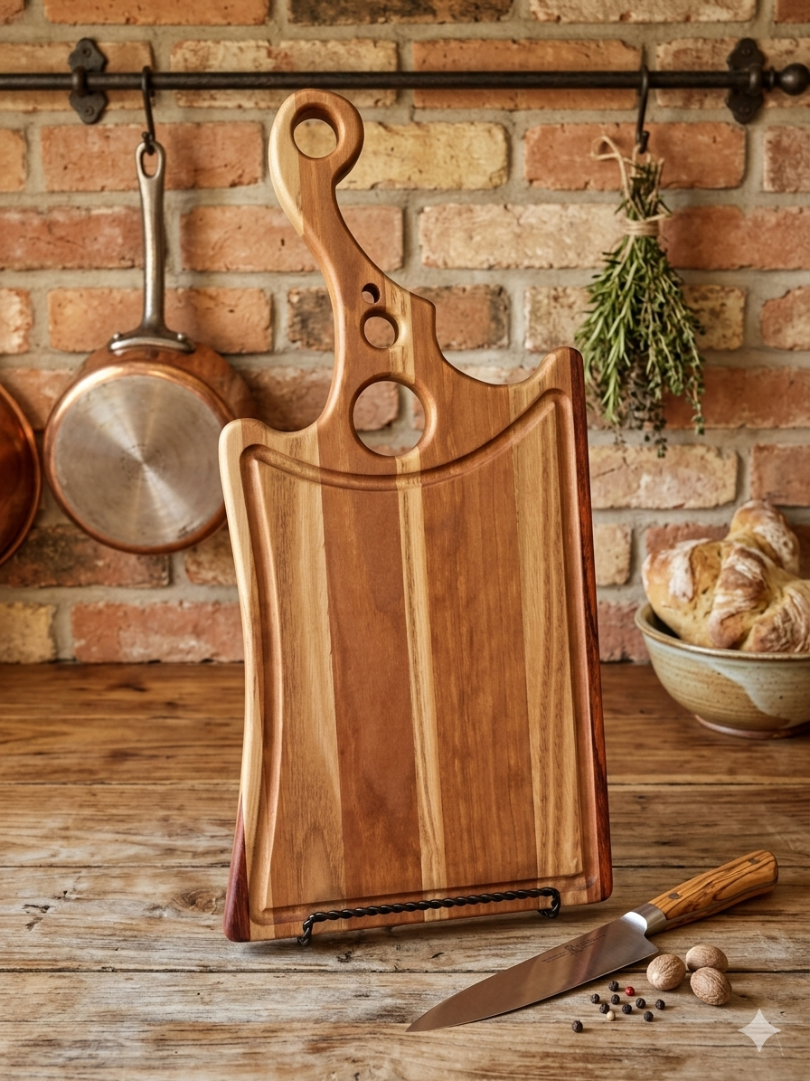 Handcrafted Geometric Circles Charcuterie & Serving Board