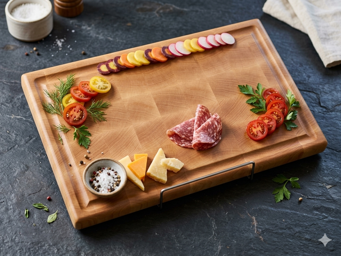Handcrafted Ash End Grain Butcher Block Cutting Board