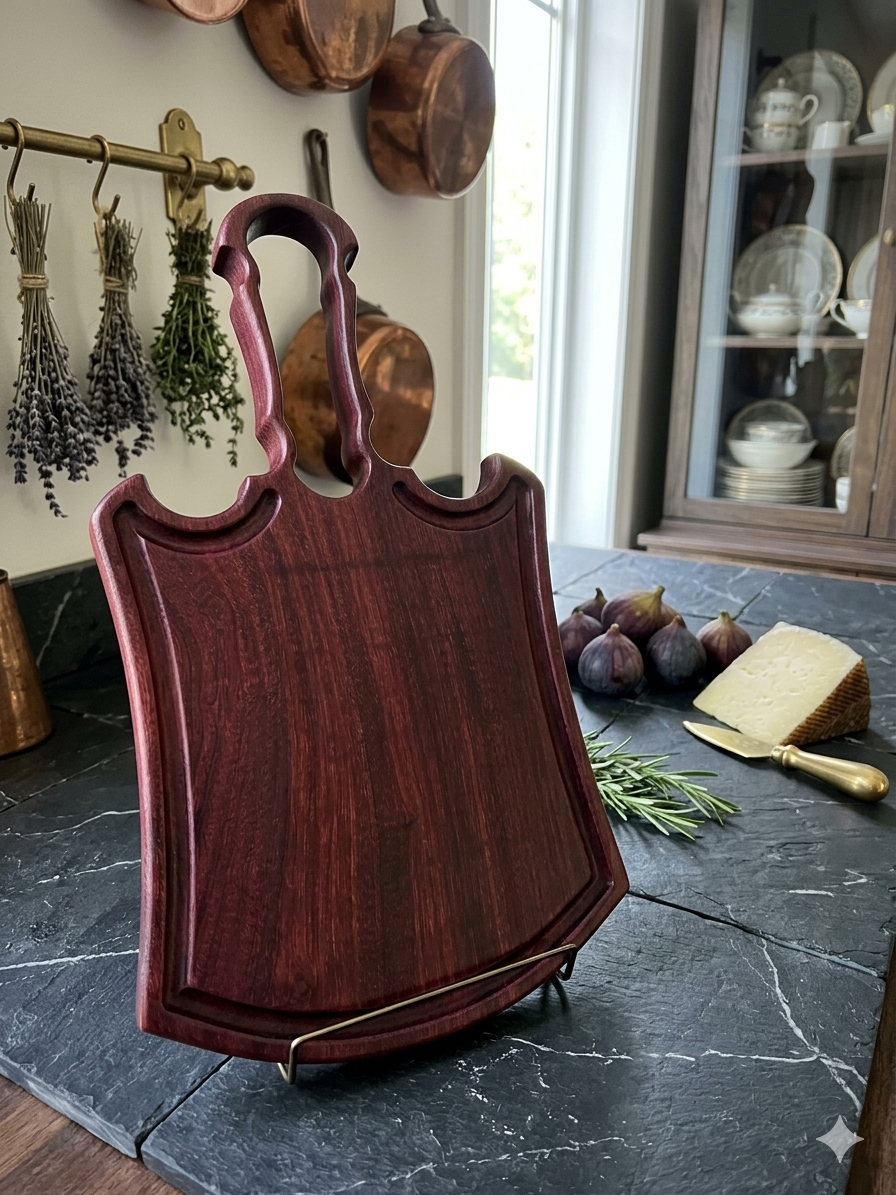 Handcrafted African Padauk Cutting, Charcuterie & Serving Board